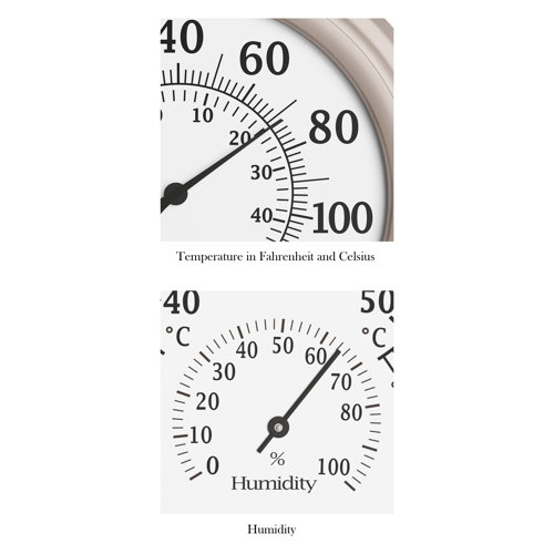 Pure Garden Garden Temperature 8Inch Wall Thermometer Gauge Indoor